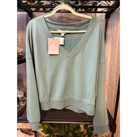 JoyLab seafoam green cropped sweatshirt Large - Picture 1 of 4